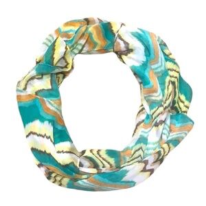 Jade green patterned scarf/wrap